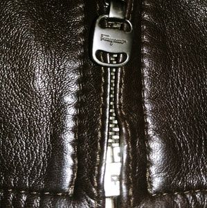 Salvatore Ferragamo Jackets & Coats - Salvatore Ferragamo Leather Collared Jacket Salvatore Ferragamo Jackets & Coats - Salvatore Ferragamo Leather Collared Jacket